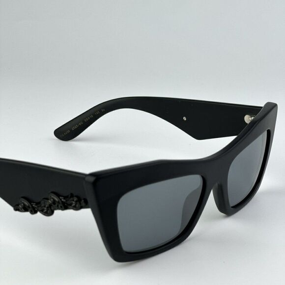 SALE! NEW D&G DG4435 25256G Matte Black Gray Mirrored Cat Eye Women Sunglasses